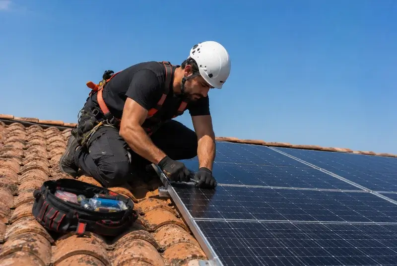 Maintenance et monitoring de panneaux solaires à Castaignos-Souslens