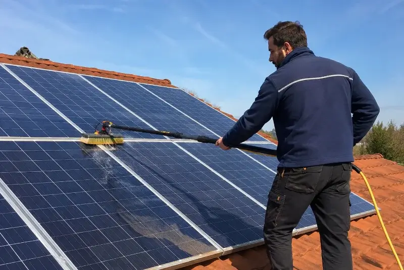 Nettoyage et entretien de panneaux solaires à Castaignos-Souslens